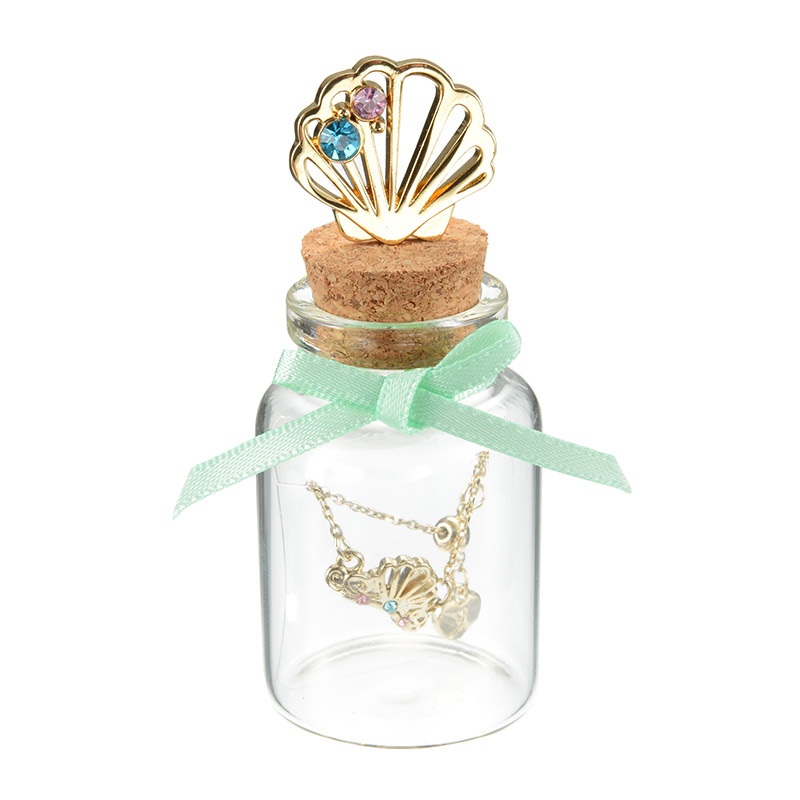 现货特惠 日本disney迪士尼美人鱼公主ariel爱丽儿浪漫玻璃瓶戒指