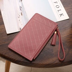 2026钱包女士新款简约长款拉链大容量韩版时尚手拿包薄款卡包女款