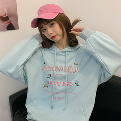 Real shot polyester Plush 250g salt Plush thickened Hoodie