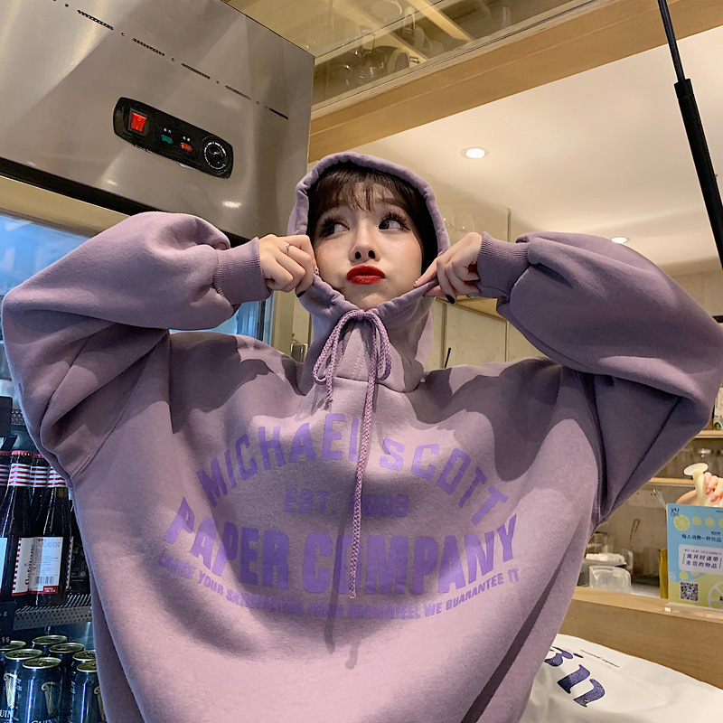 2021 spring dress new Fishscale 7525 cotton thin hooded sweater women's loose print coat