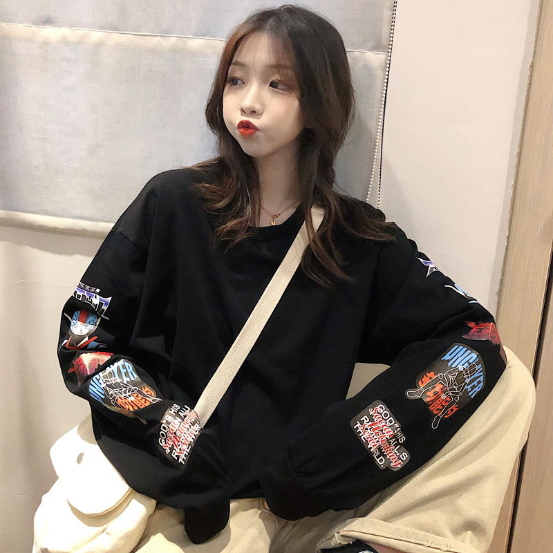 New 6535 fish scale mschf long sleeve T-shirt for women in early spring