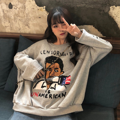 Real shot 250g Plush sweater women's winter loose and lazy style ins top fashion