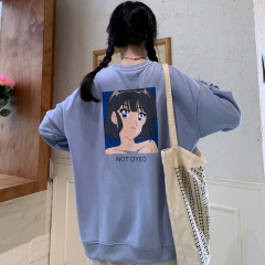 2021 spring new 6535 fish scale cartoon loose thin sweater woman