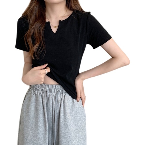 Summer new cotton  new fashion versatile Korean Short Sleeve T-Shirt women's short