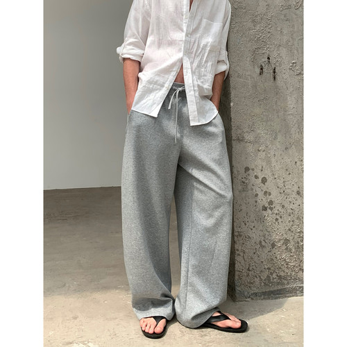 INKNOTS简约垂感弹性弯刀卫裤