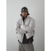 INKNOTS美式 棉衣外套潮 复古短宽90绒立领羽绒服男女加厚夹克工装