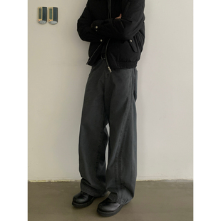 宽松立体剪裁长裤 INKNOTS美式 男女潮牌弧形弯刀裤 裤 复古解构工装