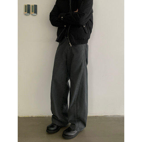 INKNOTS立体剪裁弯刀长裤