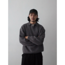 INKNOTS美式 男女cleanfit短宽polo领毛衣 复古灰色老钱休闲针织衫