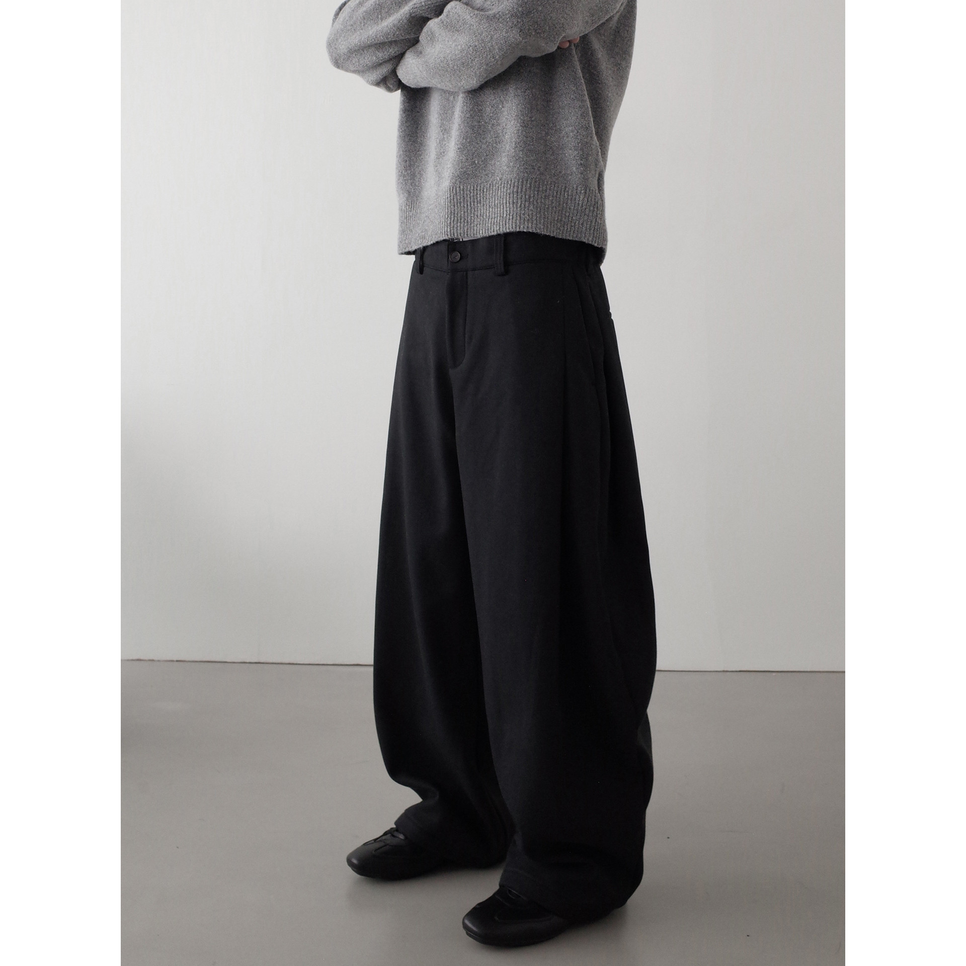 INKNOTS美式复宽松古莱赛尔加绒弯刀卫裤慵懒风直筒阔腿休闲长裤,男装,卫裤,淘宝优惠券,粉丝福利购,淘宝优惠卷