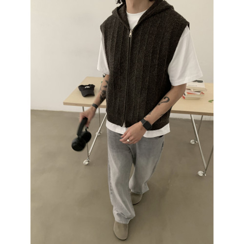 INKNOTS美式复古针织马甲背心