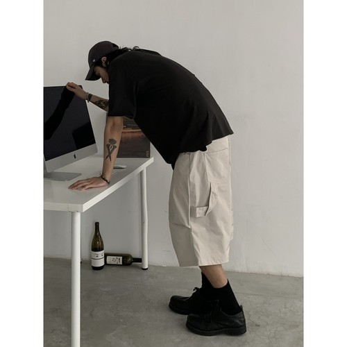 INKNOTS廓形弯刀七分裤