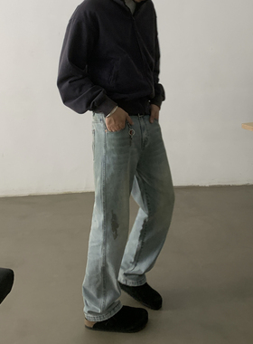 INKNOTS美式复古直筒Vintage501版牛仔裤男女潮牌clean fit休闲裤