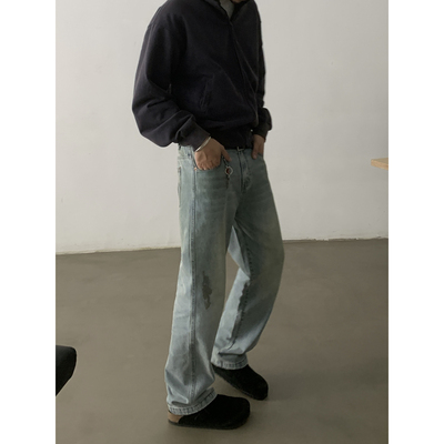 INKNOTS水洗弯刀牛仔裤