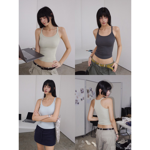 INKNOTS细带吊带背心女短款上衣