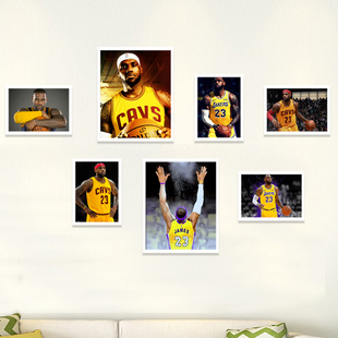 NBA篮球明星海报装饰画卧室照片墙还念科比詹姆斯 装饰画 挂画