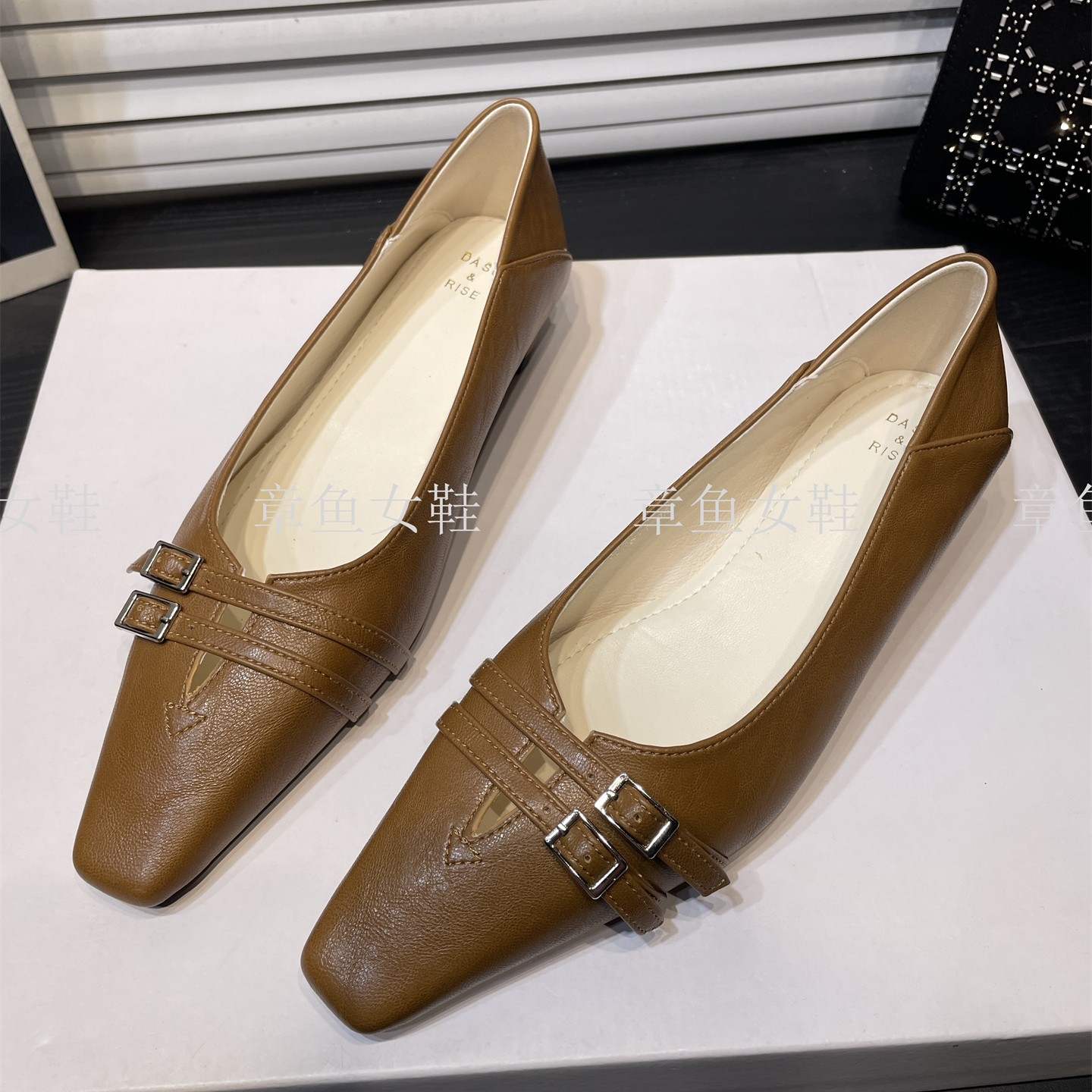 皮带扣粗跟通勤猫跟鞋2026春夏季法式新款小方头浅口玛丽珍单鞋女,女鞋,浅口单鞋,淘宝优惠券,粉丝福利购,淘宝优惠卷