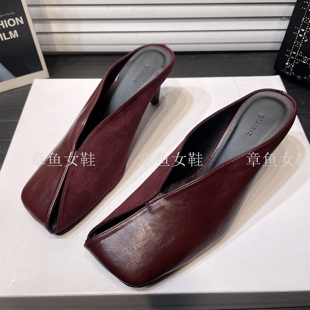 细跟性感半拖女2026春夏包头高跟穆勒拖鞋 法式 高级感方头凉鞋