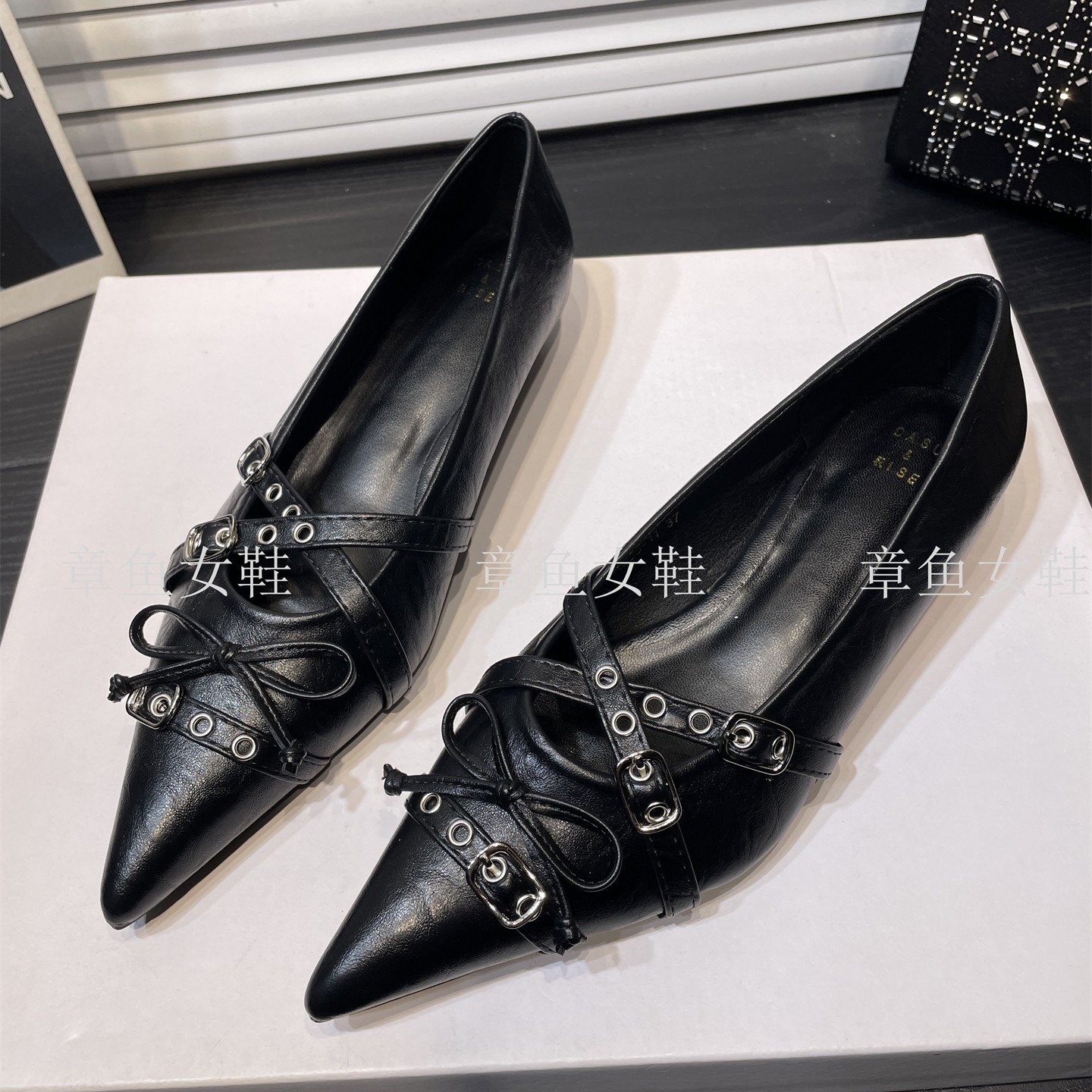 2026春款原创设计师款甜妹蝴蝶结豹纹玛丽珍女鞋低跟浅口尖头单鞋,女鞋,浅口单鞋,淘宝优惠券,粉丝福利购,淘宝优惠卷