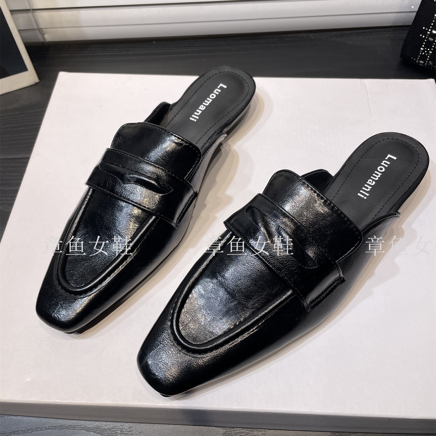 法式软皮包头半拖鞋女夏外穿2026新款方头低跟凉拖懒人穆勒半拖鞋,女鞋,包头拖,淘宝优惠券,粉丝福利购,淘宝优惠卷