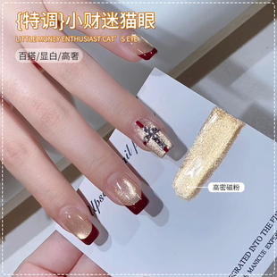 新年小财迷猫眼指甲油胶2025年秋冬新款爆闪金渐层金光晶石猫眼胶