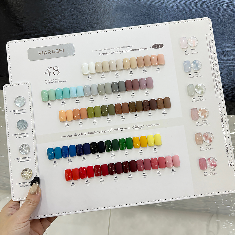 薇尼诗48色卡洛甲油胶2025新款四季通用流行色持久拓客胶美甲店用