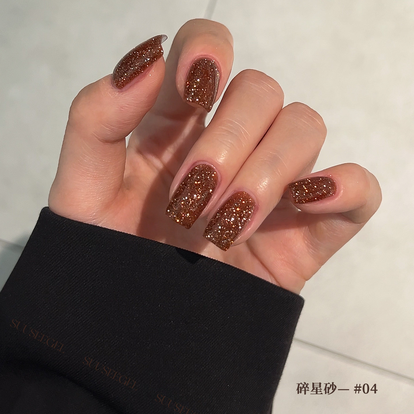 网红同款日系流行爆闪碎钻胶