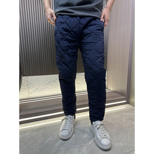 舒适温暖阔腿直筒休闲裤 男士 冬季 CF&CLO菱形绗缝加厚防寒保暖棉裤