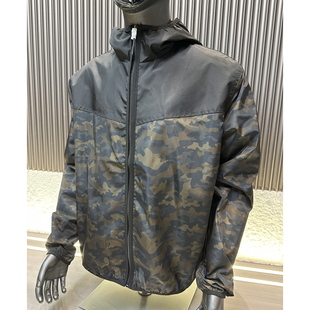 109欧澳洲高端轻量透气骑行迷彩拼接时尚 连帽夹克外套男 牛货 大码