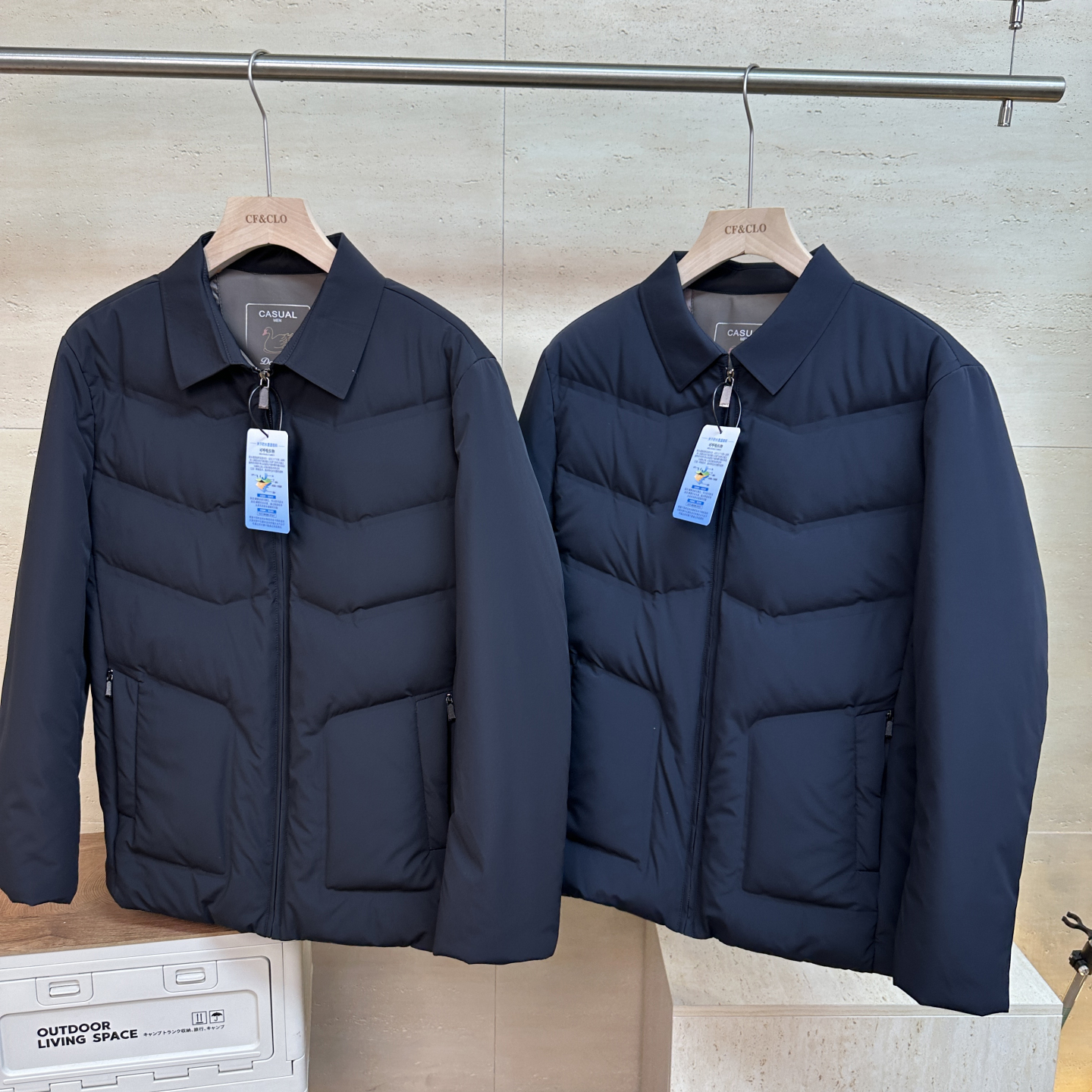 保暖翻领商务休闲通勤外套羽绒服