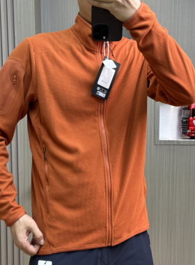 户外机能系列！轻量化格绒细腻柔软秋冬立领保暖休闲抓绒夹克外套