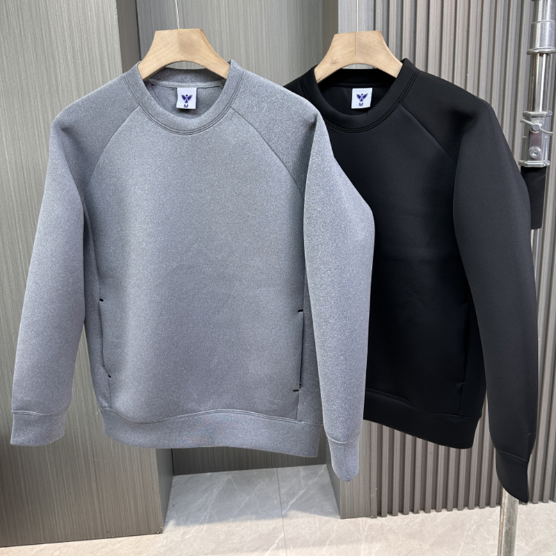 秋休闲圆领套头空气层打底衫卫衣