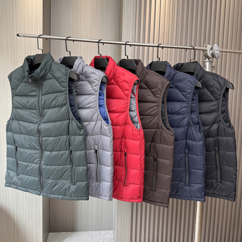90鸭绒秋冬男女保暖羽绒背心马甲