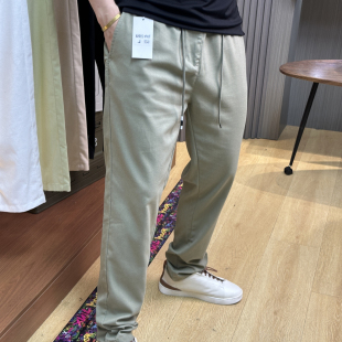 清爽透气直筒松紧腰休闲棉麻裤 元 男士 50棉舒适配比夏季 货@50亚麻