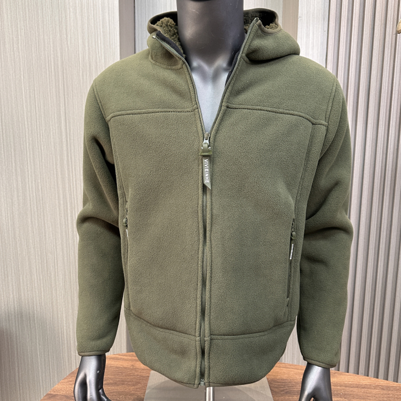 加绒加厚！连帽摇粒绒夹克外套