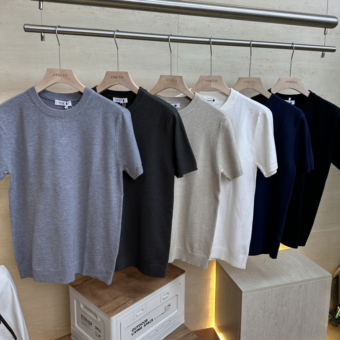 通勤百搭纯色短袖针织衫毛衣潮