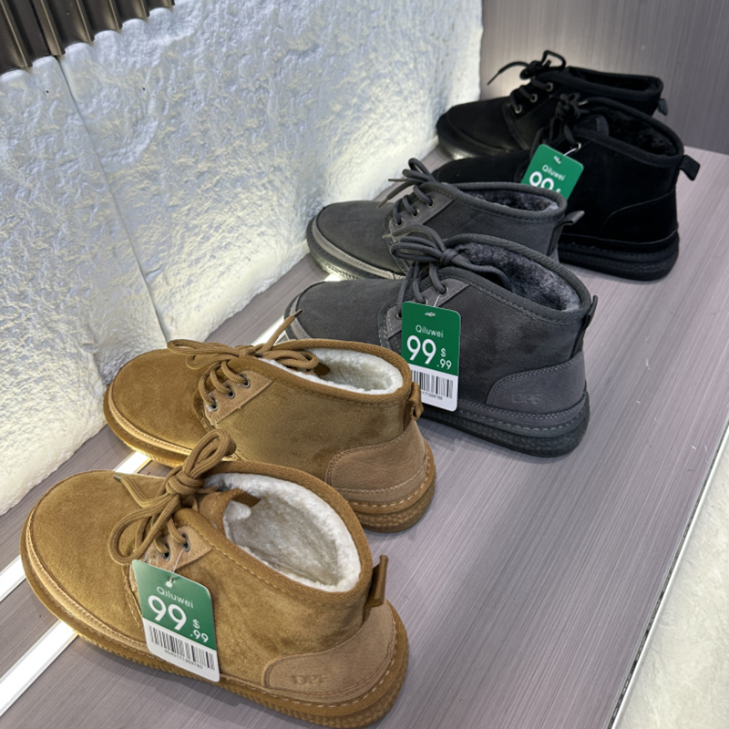 冬季男士外贸时尚系带雪地靴