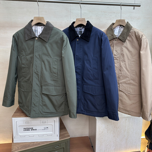 美式 空气棉服防风保暖棉衣休闲翻领茄克外套夹克男 派克休闲风冬装