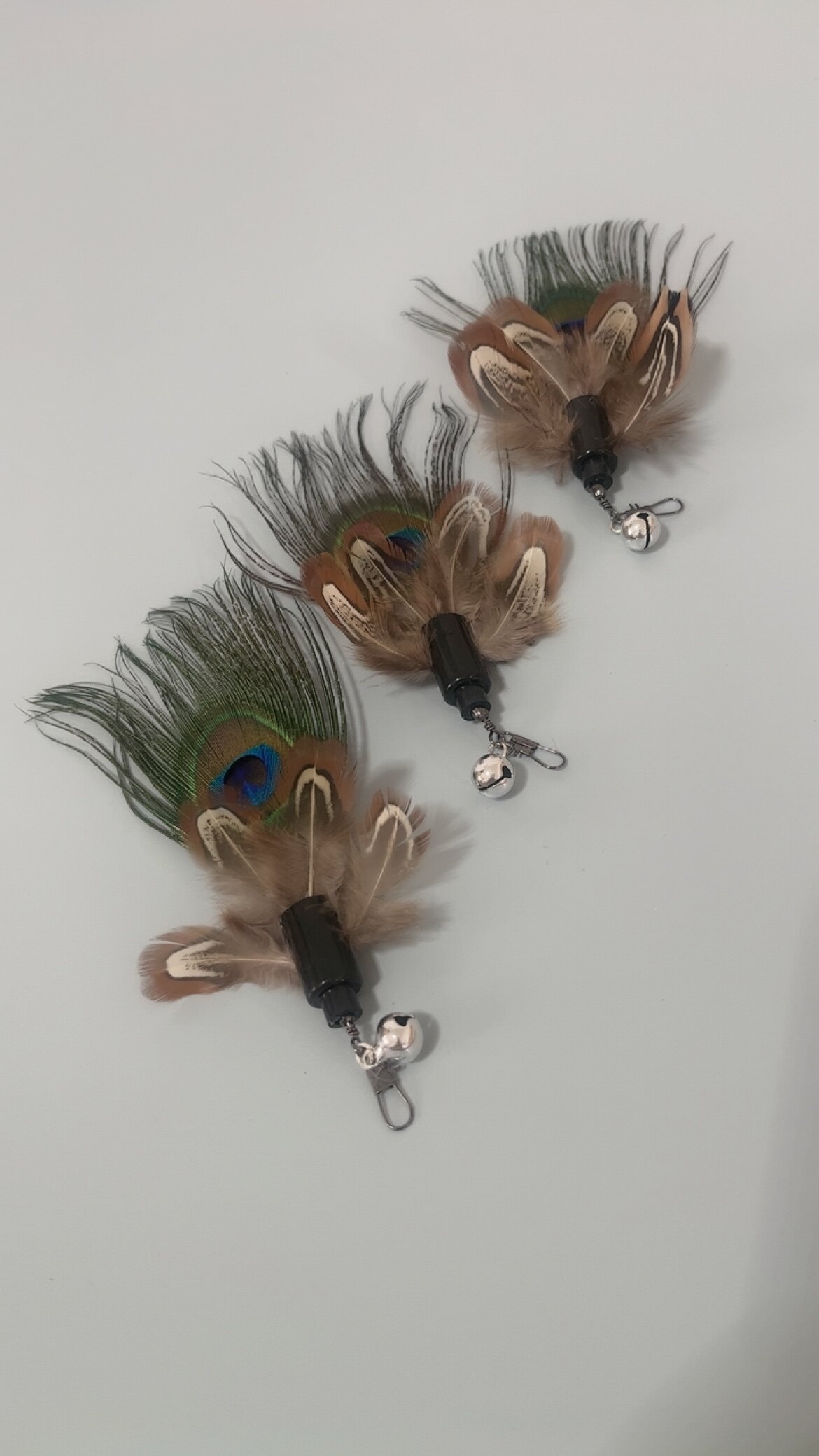 羽毛花逗猫棒替换头裁判专用纯手工制作猫咪玩具