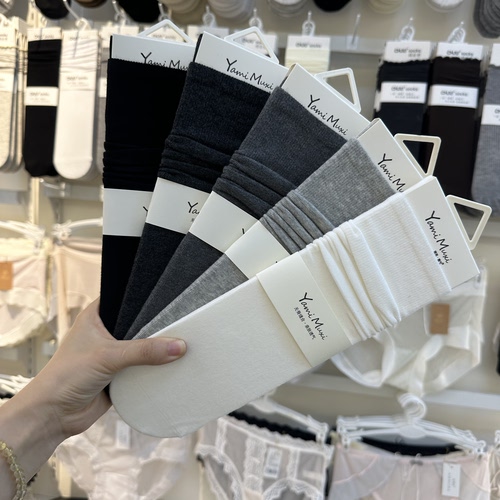 5双包邮YM堆堆袜子女中筒袜春秋不卷边日系堆堆袜配小皮鞋潮