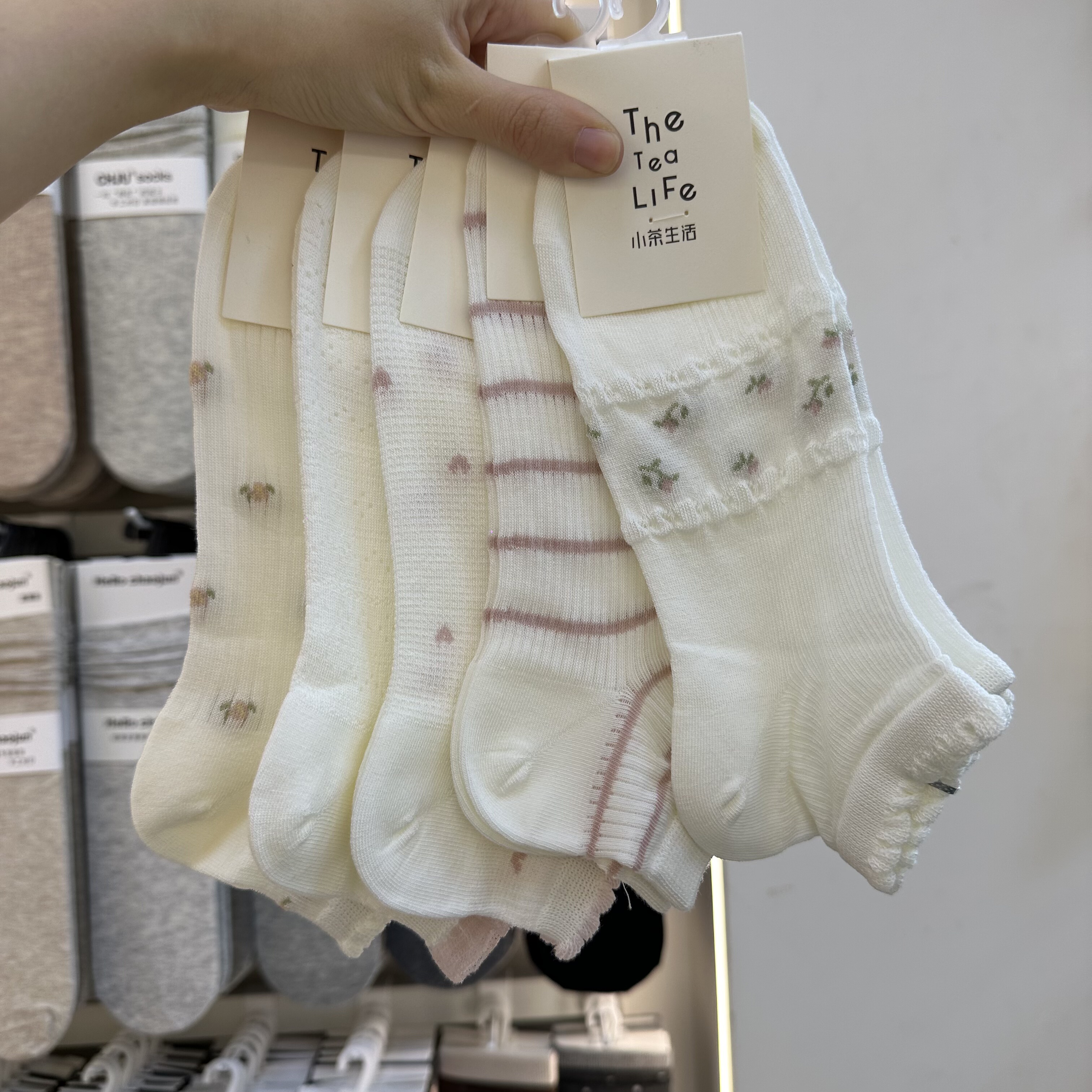 5双包邮小茶生活袜子女短袜浅口纯棉春夏季薄款可爱韩国日系百搭