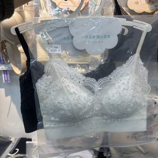 4136蕾丝美背抹胸内衣女固定杯防走光无痕吊带背心内搭