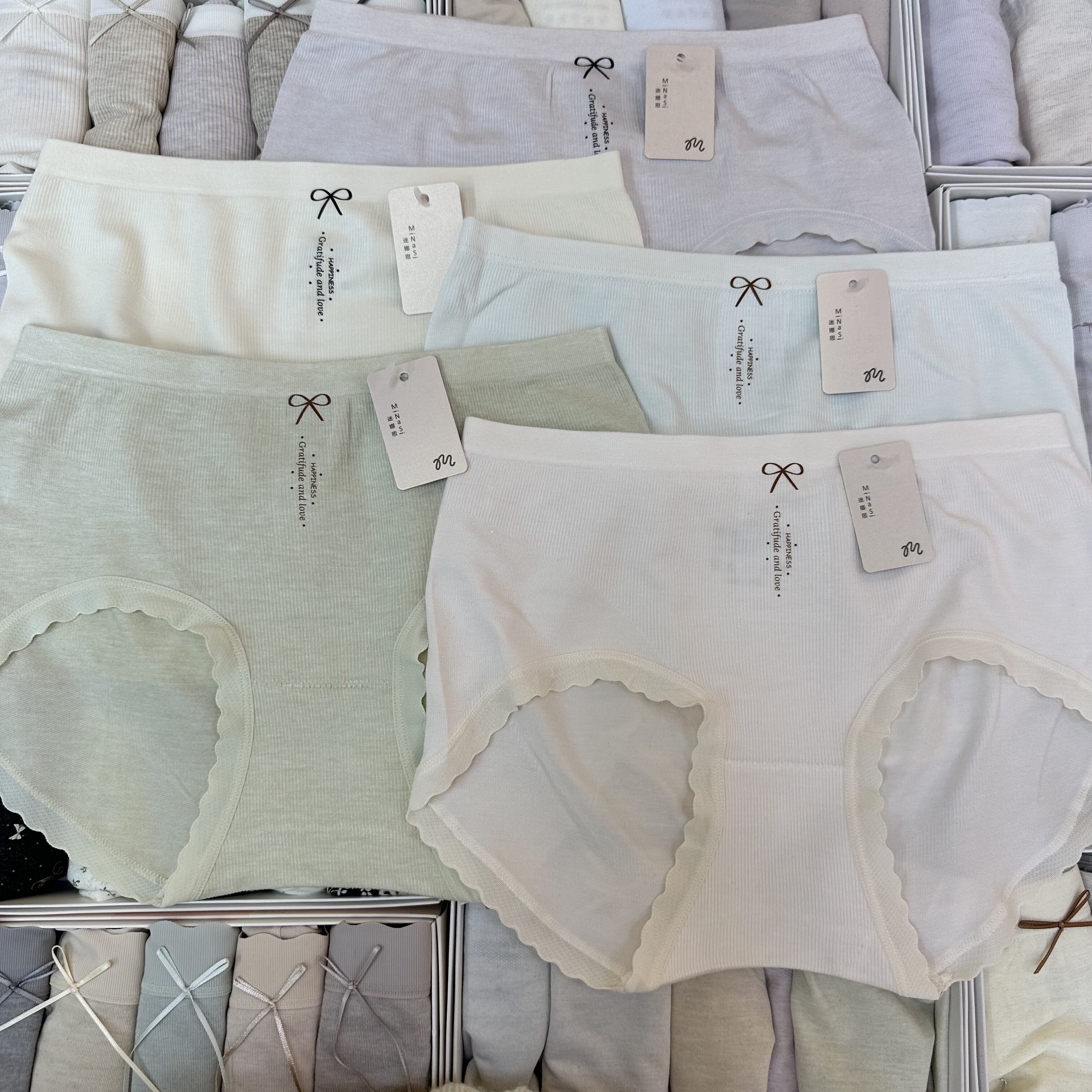 5条包邮迷娜思内裤无缝女内裤无痕透气中高腰女士三角裤