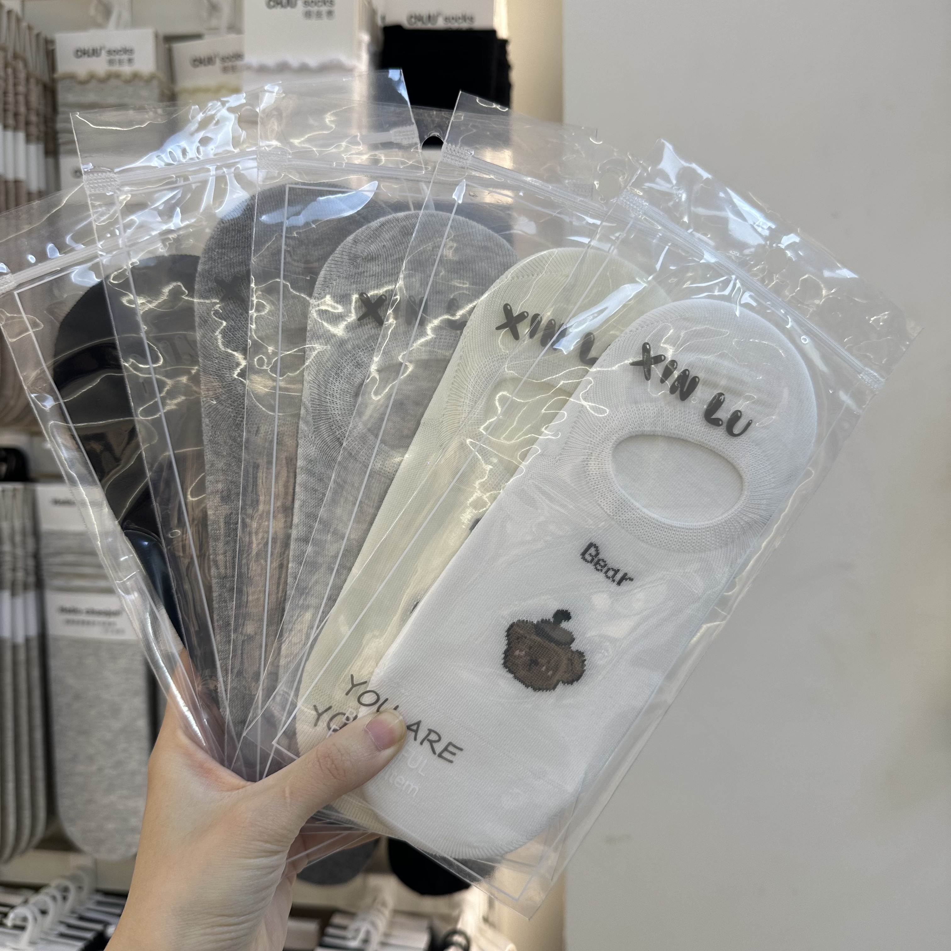 5双包邮XINLU船袜女夏季浅口隐形袜不掉跟防滑袜子女