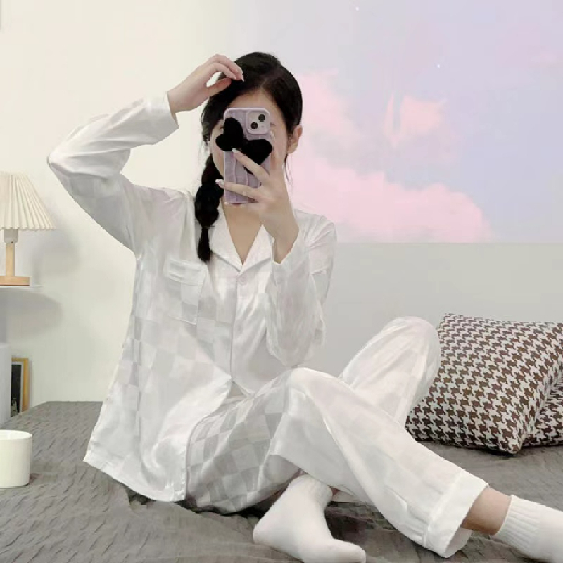 新款睡衣女春秋季高级感长袖长裤
