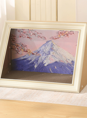 喵选|油画猫抓板猫窝画框抓板猫咪相框立式猫爪板四季通用猫玩具