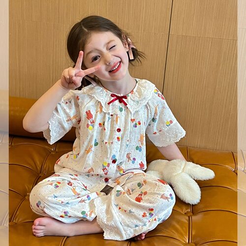 女童新款云朵棉家居服套装