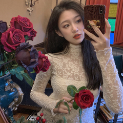 Two piece set of soft milk apricot color belt bra sling texture fabric lace bottom shirt