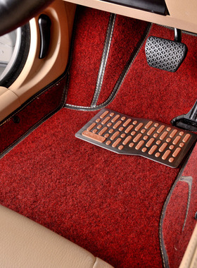 奔驰E300  GL450 GLK350 ML350 SLK200 SMART专用棕色地毯丝脚垫
