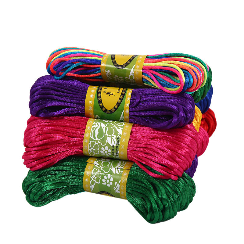 5号彩色手工中国结线编织挂件项链吊坠红绳手链手工diy配件材料